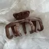 Grampo de Cabelo Grande de Abóbora com Textura de Madeira para Mulheres Novo Estilo 2025 Simples e Elegante Grampo de Tubarão Outono Inicial Grampo Versátil Grampo de Cabelo de Madeira