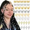 60 PIEZAS Traje Transfronterizo de Amazon Accesorios para Pelucas Accesorios para Trenzas de Cabello Traje de Trenzas de Cabello Dorado Plateado Sucio