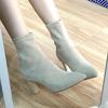 Botas Curtas Versáteis de Salto Alto, Novas Botas Slim Estilo Coreano para Mulheres, Botas Estilo Martin Maduro, Salto Grosso Super Estiloso 2026 Moda Sexy