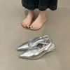 Sapatos de Salto Alto Anabela Exquisitos Estilo Francês para Mulheres, Sandálias de Bico Fechado, Novo Modelo Primavera/Verão 2026, Sapatos de Salto Alto Elegantes Pretos de Boca Rasa