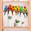 Pegatinas de Pared Removibles de Loro de Dibujos Animados Transfronterizas Lindos Animales Pegatinas para Niños Dormitorio Sala de Estar Entrada Pegatinas de Pared Autoadhesivas