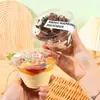 Taza para Pastel Horneado Contenedor Transparente de Plástico Caja de Empaque para Postre Tiramisú Caja para Pastel Completa de PET con Tapa