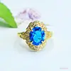 Anillo de Vidrio Colorido Retro Europeo y Americano Ai Yu Banda de Anillo Ajustable Transfronterizo Transmisión en Vivo Venta Caliente Venta al por Mayor S5021511