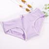 Algodão Puro Menina Cor Pura Cintura Média-Baixa Laço Lingerie Lingerie Algodão Puro Lingerie Calcinhas