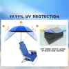 Sombrilla Portátil para Playa y Camping de Venta Caliente Transfronteriza con Etiqueta, Sombrilla con Pinza Giratoria de 360 Grados, Sombrilla con Pinza para Silla de Camping y Pesca