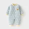 Mameluco Acolchado de Algodón para Bebé 120g Algodón Engrosado Acolchado Mono de Otoño e Invierno Ropa de Abrigo para Niños Traje Acolchado para Gatear