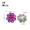 Quema a baja temperatura azul degradado flor mariposa aleación gota de aceite diy llavero accesorios de joyería pendientes colgante material