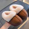 Zapatos de Invierno para Niños con Forro de Algodón, Unisex, Cálidos, con Felpa Adicional, Antideslizantes, para Padres e Hijos, Esponjosos, Suela Gruesa, para Niños Pequeños y Bebés, Pantuflas de Algodón