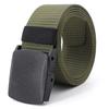 Cinturón de seguridad ancho de 5,0 cm para hombre, hebilla lisa, para entrenamiento al aire libre, pantalones exteriores engrosados, cinturón táctico de seguridad al por mayor