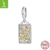 Yinziyun Original Plata de Ley S925 Colgante de Doce Constelaciones Accesorios de Joyería Estilo Europeo y Americano Versátil Cuentas para DIY