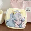 Bolsa de almacenamiento de toallas sanitarias de dibujos animados para niñas y estudiantes durante el período menstrual, Bolsa portátil para toallas sanitarias para viajes