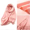 Cachecol de Inverno Feminino Liso com Toque de Caxemira Atacado Atacado