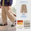 Novas Calças de Fleece Forradas para Meninos, Calças Casuais Infantis, Roupa de Inverno Engrossada para Crianças Pequenas no Outono, Calças de Barra Reta para Bebês