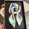 Bufanda Estampada de Seda Artificial Artística Estilo Coreano, Chal de Gama Alta, Bufanda para el Cuello con Protección Solar, Bufanda Profesional para el Cuello, Pañuelo para la Cabeza, Bufanda