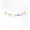 Bandera de Tirar con Letras de Cumpleaños de Macaron, una Pieza, Decoración de Fondo para Fiesta de Cumpleaños, Accesorios