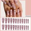 Longo Ballet Nude Cor Rosa Nuvem Unha Patch Temperamento Branco Desgaste Nail Art Europeu e Americano Unha Terminada Unha