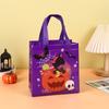Atacado de fábrica Halloween bolsa de mão de tecido não tecido fantasma abóbora dobrável bolsa de armazenamento de presente para compras de alimentos