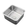Fregadero Cuadrado Extensible de Acero Inoxidable 304 con una Ranura para Uso en Cocina, Tina Grande para Lavar Platos