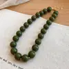 Collar de doble capa con cuentas acrílicas transfronterizo europeo y americano, cadena para la clavícula de lujo ligero de alta gama, joyería de estilo étnico vintage al por mayor