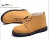 Parar Primavera e Outono Proteção do Trabalho Pneu Fundo Resistência a altas temperaturas Anti-sucata de ferro Anti-esmagamento Anti-desgaste Cabeça de aço Anti-veludo Couro Sapatos masculinos