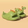 Chinelo de Dinossauro para Mulheres Verão Desenho Animado Interior Casa Eva Sola Grossa Antiderrapante Sandálias de Uso Externo para Homens Respirável
