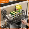 Estante de fregadero de cabeza Estante de cocina para el hogar Estante de almacenamiento de cocina Estante multifuncional para escurrir esponjas Estante para grifo