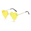 Moda de Lluvia Gafas de Sol de Fiesta con Forma de Corazón Estilo Europeo y Americano Corazón Derretido Gafas de Sol de Lágrimas para Hombres y Mujeres