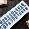 Puntas de Uñas Artísticas Simples Transparentes Estilo Ojo de Gato Anchas Tiras Pre-hechas 30 Piezas Por Tamaño Uñas Portátiles Fábrica Directa Personalización