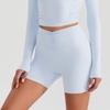 Shorts de Yoga Transfronteiriços para Mulheres, Sem Costura e Confortáveis, Leggings Esportivas Justas, Shorts de Ciclismo