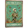 Póster Interesante de Calavera Placa de Aluminio Lata Pintura Bar Barbacoa Ktv Restaurante Club Jardín Señal Metálica Decoración