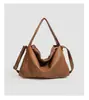 Bolsa de ombro minimalista de couro macio de alta qualidade, estilo coreano e japonês, da moda, para mulheres, bolsa tote transversal simples de grande capacidade