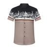 Nova Camisa Casual Masculina Transfronteiriça de Lapela Sem Amassados Estampada Digitalmente na Moda Camisa Casual Fashion 3001