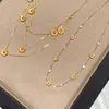 Estilo Medieval Dorado Elegante Gama Alta Margarita Pequeña Multicapa Collar Largo para Mujer Nuevo Accesible Lujo Cadena para Clavícula