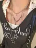 Collar de Borla con Cuentas de Mariposa Azul Fresco y Elegante para Mujer, Gargantilla de Nicho de Alta Gama con un Toque Picante, Cadena de Clavícula en Capas