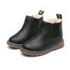 Botas para Meninas 2025 Primavera e Outono Novas Botas Curtas para Meninos Botas Simples de Cor Pura Britânicas Botas Quentes com Algodão Adicional