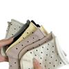 Meias Femininas de Algodão Puro com Bolinhas Meia Cano Médio Feminina Estilo Ins Primavera e Outono Cinza Cacheado Estilo Japonês Moda Bolinhas Meias Empilhadas Sem Costura