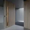 Manijas Dobles Personalizadas para Salón de Banquetes de Hotel con Manijas Largas, Diseño de Manija Larga de Alta Gama para Habitaciones Privadas, Manijas de Puerta de Alta Gama de Color Bronce Antiguo