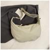 Bolsa de Tecido Plissado Casual Transfronteiriça Estilo Executivo Bolsa de Comércio Exterior Bolsa de Mão Simples Feminina Bolsa Transversal Grande Capacidade Bolsa de Bolinho