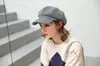 Gorra Plana de Lana de Color Sólido Otoño e Invierno Beret Engrosado Cálido Pico de Pato Adelgazante Facial Sombrero de Artista Retro Coreano para Mujer