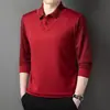 Camisa casual de manga larga para hombre, sin costuras, a rayas, de una sola cara, imitación de dos piezas, holgada, resistente a las arrugas, para primavera y otoño