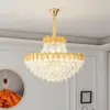 Lámpara de araña de cristal de lujo de alta gama para sala de estar, dormitorio, estudio, luz principal para pasillo, minimalista moderno, lujo italiano europeo