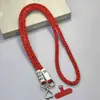 Cuerda Trenzada Colorida Gruesa con Bloques de Color y Hebilla en Forma de Corazón para Colgar Fundas de Teléfono, Adecuada para Hombres y Mujeres, Duradera y Cómoda