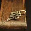 Chaveiro de Latão Antigo Tridimensional do Signo de Serpente Venda Quente Transfronteiriça Pingente de Serpente dos Doze Signos Fabricante de Serpente Pequena Atacado