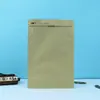 Bolsa de Papel Kraft Aluminizado con Base Stand-Up Bolsa de Papel de Aluminio Bolsa para Empaque de Alimentos Fácil de Abrir Bloqueadora de Luz Retenedora de Olores a Prueba de Derrames Bolsa de Papel Auto-Sellante