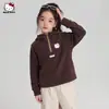 Sudadera con Capucha para Niña Otoño 2026 Nuevo Estilo Ropa Infantil Tallas Mediana y Grande Cuello Medio Cremallera Estilo Moderno Ropa Suave y Acogedora