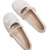Edición de Piel de Oveja ~ Estilo Chino Estilo Nacional Zapatos Mary Jane Estilo Suave de Noche con Falda Francés Hermoso Boca Baja Zapatos de Salón para Mujer