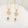 Collar Colgante de Caramelo Chapado en Cobre Nuevo y Popular Transfronterizo para Mujer Circonita Microincrustada Joyería de Moda Elegante de Alta Gama