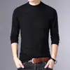 Suéteres para Hombre: En stock, alto volumen, suéteres de hombre para otoño e invierno, estilo coreano, corte ajustado, color liso, cuello semi-alto, tejido de punto para hombre