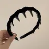 Diadema Retro Maillard de Terciopelo Rojo con Dientes Ondulados para Lavado de Cara y Presión del Cabello Accesorios para el Cabello de Alta Gama Nuevo Estilo para Mujer