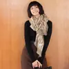 Bufanda Estilo Japonés y Coreano Imitación Cachemir Patrón Cebra Chal de Moda Bufanda Triangular Suave Agradable a la Piel Larga Cálida Bufanda de Invierno